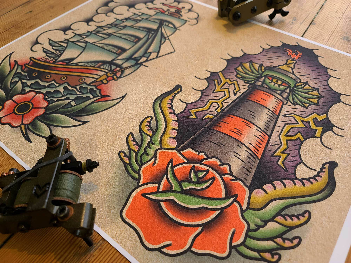 Nautical Tattoo Flash Print
