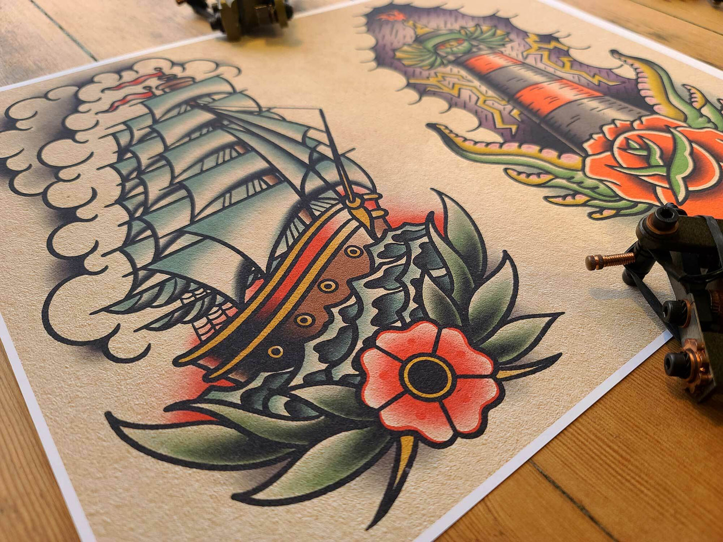 Nautical Tattoo Flash Print