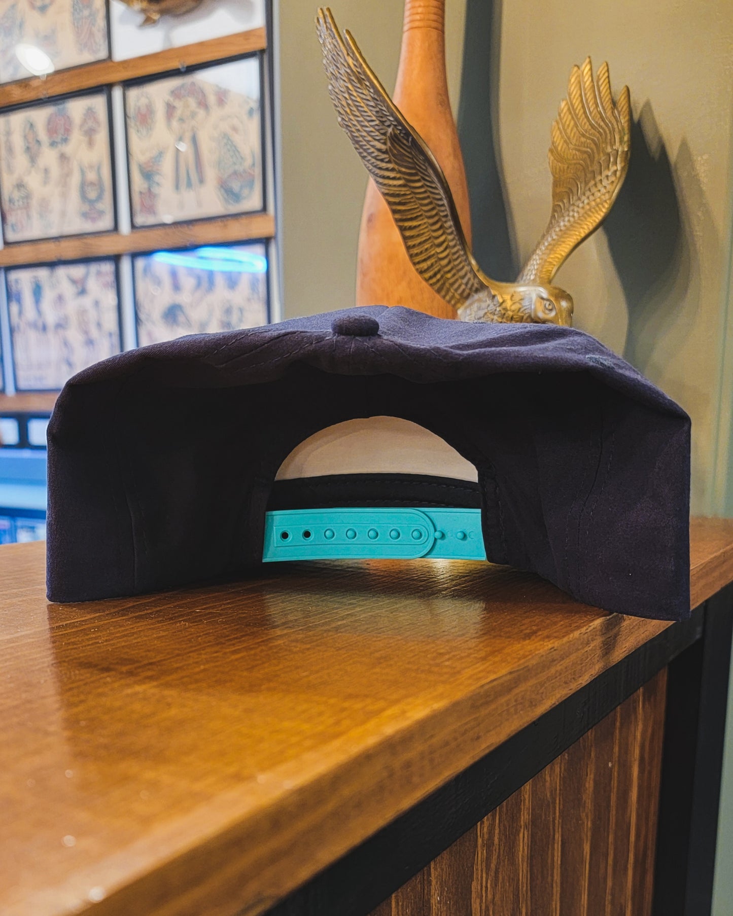 Teal and Navy Logo Golf Hat