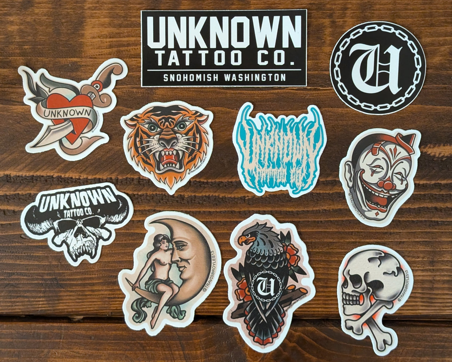 Unknown Tattoo Co. Sticker Pack