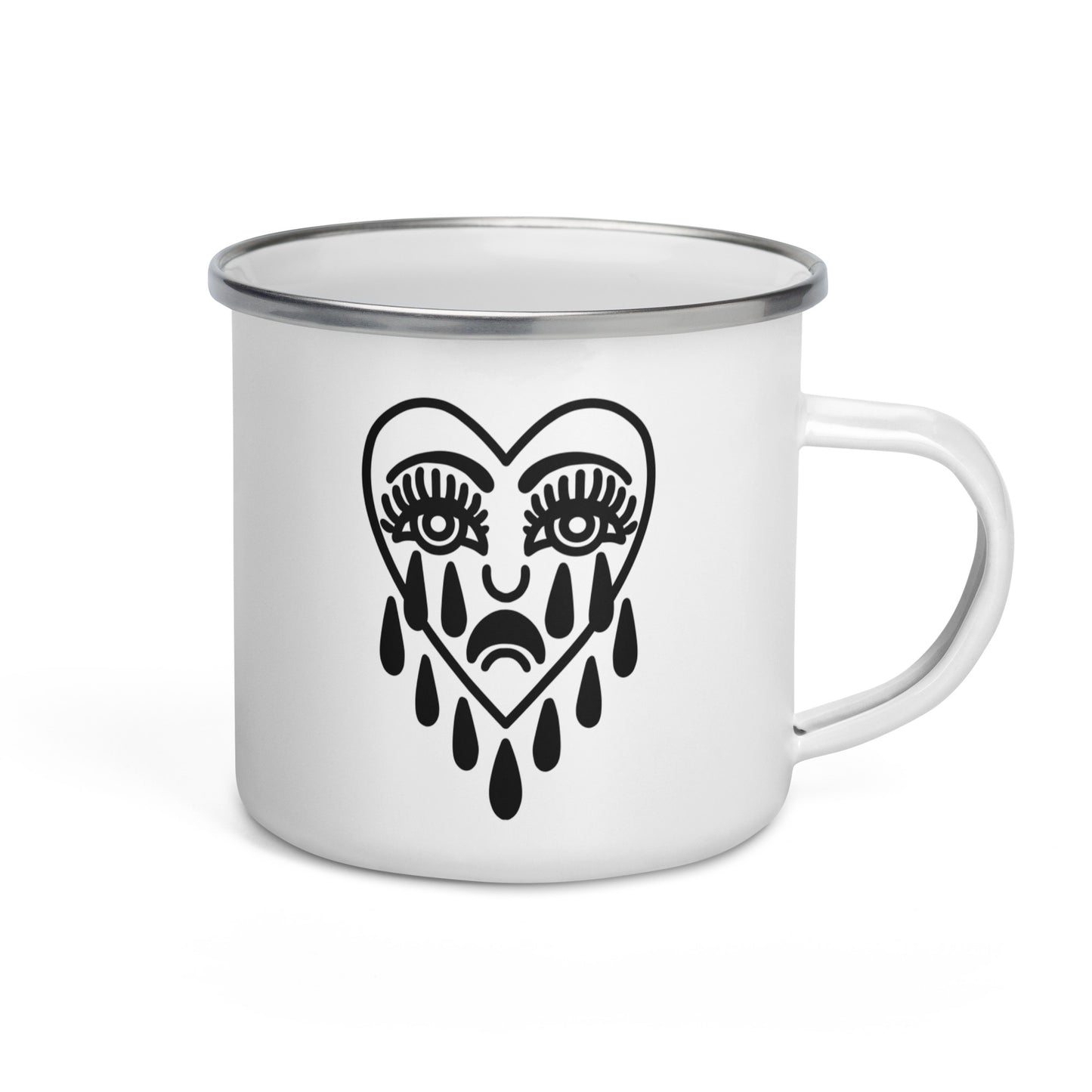 Crying Heart Enamel Mug