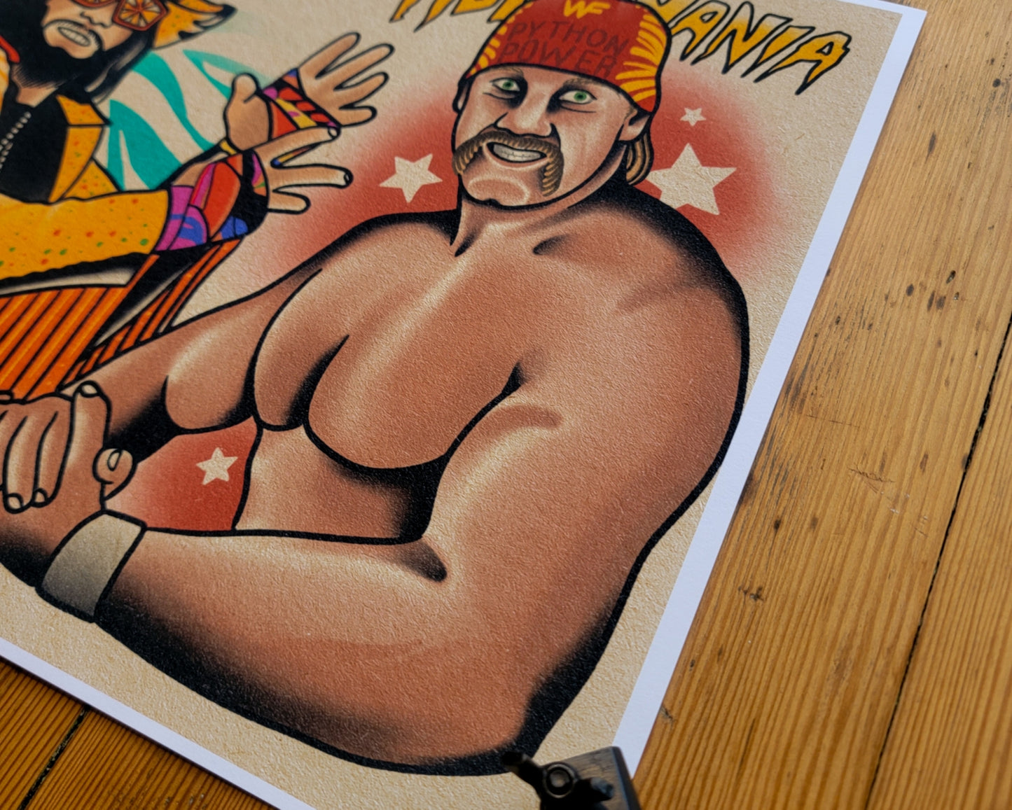 Wrestling Tattoo Flash Print #2