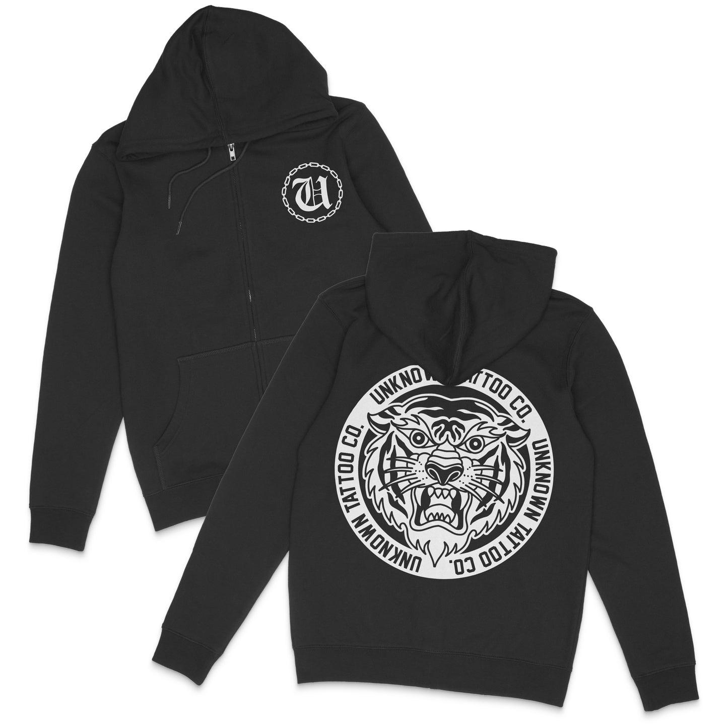 Tiger Logo Zip-Up Hoodie